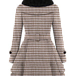 Faux Fur Lapel Double-Breasted Thick Wool Coat - Zeagoo (Us Only)