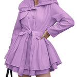 Faux Fur Lapel Double-Breasted Thick Wool Coat - Zeagoo (Us Only)