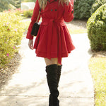 Faux Fur Lapel Double-Breasted Thick Wool Coat - Zeagoo (Us Only)