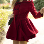 Faux Fur Lapel Double-Breasted Thick Wool Coat - Zeagoo (Us Only)
