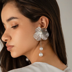 Iris Flower Drop Earrings
