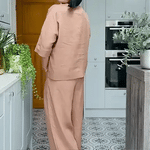 Women's Layered Top & Wide Leg Trouser Set
