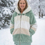 Ombretta | Cappotto Peluche Bicolore