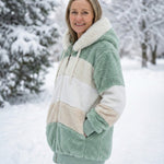 Ombretta | Cappotto Peluche Bicolore