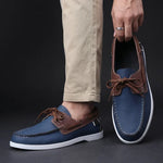 Men's Two Tone Lace Boat Shoes