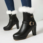 Elisa Fur Ankle Boots