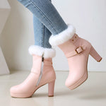Elisa Fur Ankle Boots