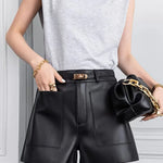 Savoy Pocket Leather Shorts