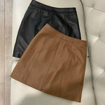 Aurelia Leather Skirt