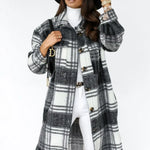 Elmwood Plaid Button Down Coat