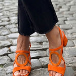 POPPY | Square Toe Cut-Out Sandals