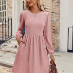 Zeagoo Women's Casual Knit Sweater Dress with Pockets