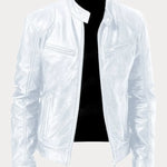 Biker Casual Zipper Leather-Look Jacket