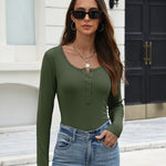 Zeagoo Sping Fall Basic Long Sleeves Fitted T-Shirt (US Only)