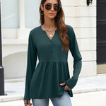 Dressy Casual Pemplu Long Sleeve Henley Shirt (US Only)