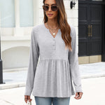 Dressy Casual Pemplu Long Sleeve Henley Shirt (US Only)