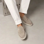 Classico | Mocassino Camoscio — Grigio Chiaro