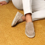 Classico | Mocassino Camoscio — Grigio Chiaro