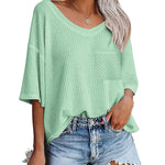 Loose Blouse Casual V Neck Shirt - Zeagoo (Us Only)