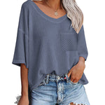 Loose Blouse Casual V Neck Shirt - Zeagoo (Us Only)