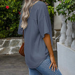 Loose Blouse Casual V Neck Shirt - Zeagoo (Us Only)