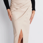 Overlayed Vegan Leather Skirt