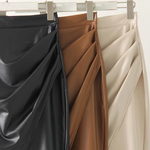 Overlayed Vegan Leather Skirt