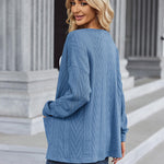 Zeagoo Women's 2023 Fall Winter Cardigan Sweaters Long Sleeve Open Front Cable Knit Outwear Coat with Pockets