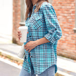 Long/Roll Up Sleeve Cotton Plaid Shirts - Zeagoo (Us Only)