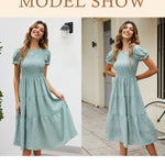 Zeagoo Women's Boho Floral Print Vintage Maxi Dress