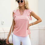 Shirts Short Sleeve Loose T Shirt Blouses - Zeagoo (Us Only)