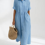 Adèle | Robe chemise fluide estivale