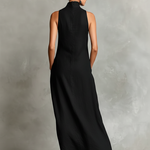 Chiara | Robe Maxi Élégante à Col Montant