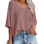Loose Blouse Casual V Neck Shirt - Zeagoo (Us Only)