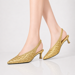 Maddison Woven Slingback Heels