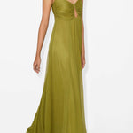 Aline | Robe longue féminine avec détail ouvert sur le devant