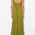 Aline | Robe longue féminine avec détail ouvert sur le devant