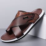 Rivello Leather Slides