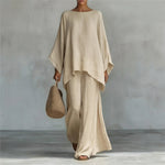 Carmen | Two-Piece Set with Long Sleeves and Wide Leg Pants