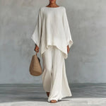 Carmen | Two-Piece Set with Long Sleeves and Wide Leg Pants