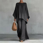 Carmen | Two-Piece Set with Long Sleeves and Wide Leg Pants