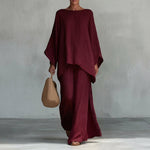 Carmen | Two-Piece Set with Long Sleeves and Wide Leg Pants