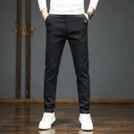 Men's Cotton Blend Khaki Pants | Stylish Slim Fit for Autumn-Winter