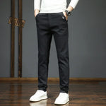 Men's Cotton Blend Khaki Pants | Stylish Slim Fit for Autumn-Winter