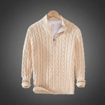 Men's Cotton Knit Half Zip Sweater | Refined Layering Essential