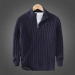 Men's Cotton Knit Half Zip Sweater | Refined Layering Essential