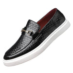 Men's Croc-Embossed Loafers | Refined Slip-On Style