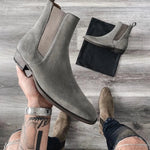 Men's Flock Chelsea Boots | Sleek Handmade Ankle Design