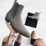 Men's Flock Chelsea Boots | Sleek Handmade Ankle Design