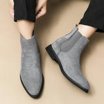Men's Flock Chelsea Boots | Sleek Handmade Ankle Design